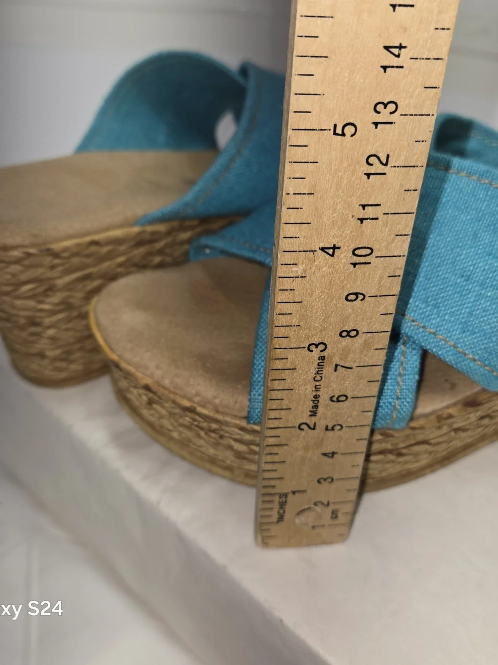 REBA Women’s Turquoise Wedge Slide Sandals - Stylish Summer Comfort SIZE 8
